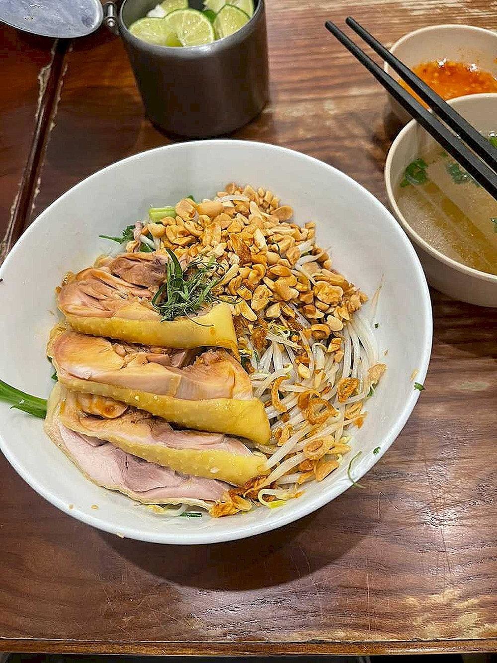 Authentic, aromatic pho ga served in a family-style atmosphere